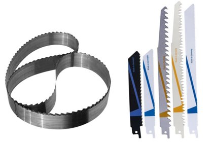 Pjūklų ašmenys, juostinių pjūklų peiliai