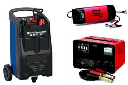 Lādētāji, starteri un aprīkojums