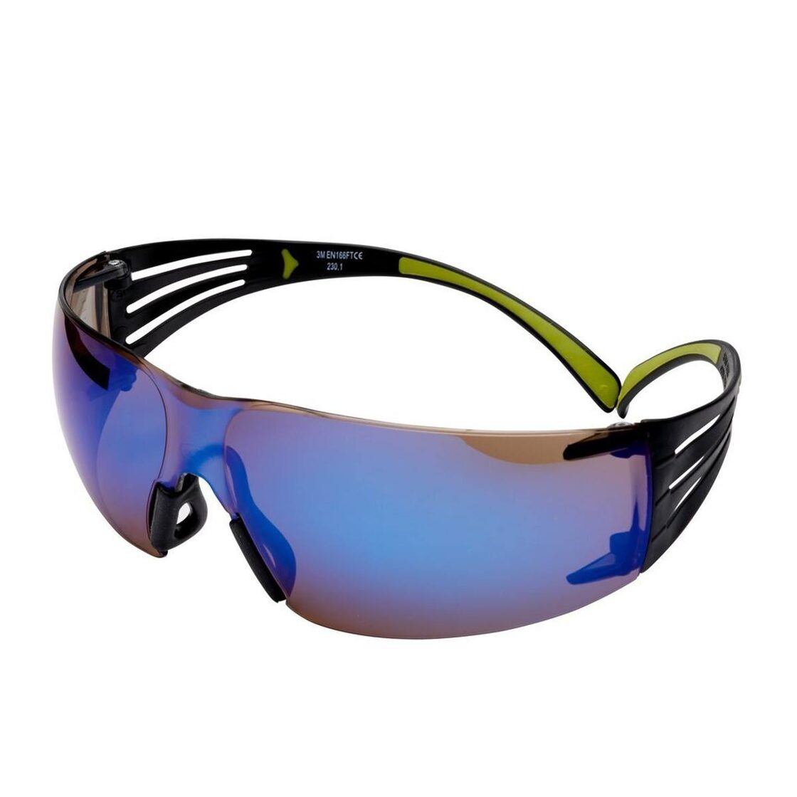 Aizsargbrilles 3M SecureFit 400 Anti-Scratch, blue lens, mirrored.