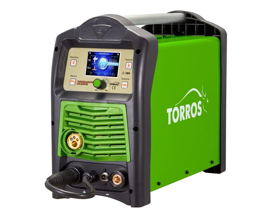 TORROS MIG 200 DoublePulse LCD (4 padeves rullīši) metināšanas iekārta aparāts (pusautomāts)