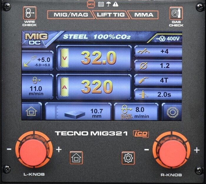 IDEAL Tecno MIG 321 LCD SYNERGIC keevitusseade (poolautomaatne) (Welldo)
