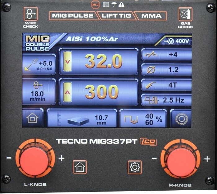 IDEAL Tecno MIG 337 SYNERGY PULSE LCD keevitusseade (poolautomaatne) (Welldo)
