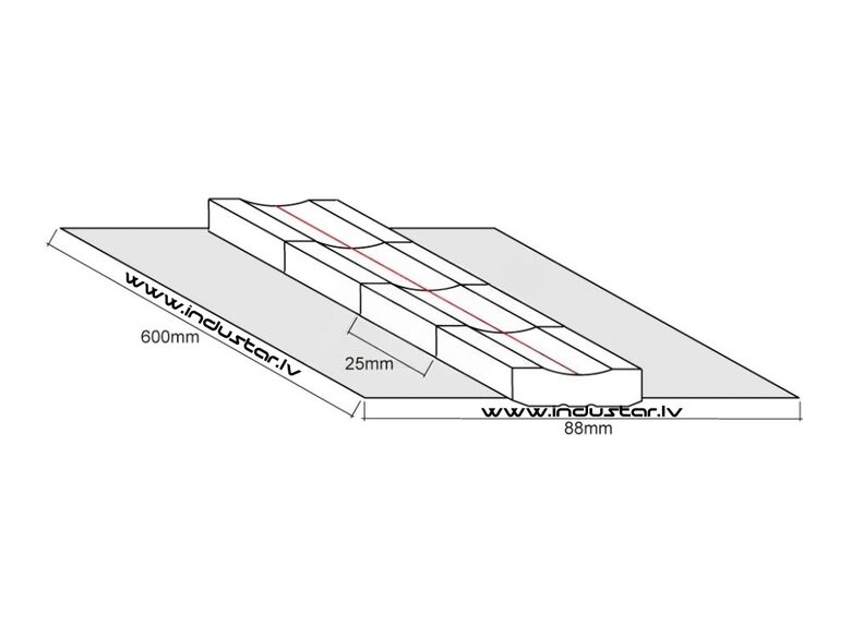 Plakans keramiskais paliktņis ar apaļīgu rievu
