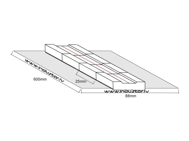 Plakans keramiskais paliktņis ar trapēcijas rievu 13 mm