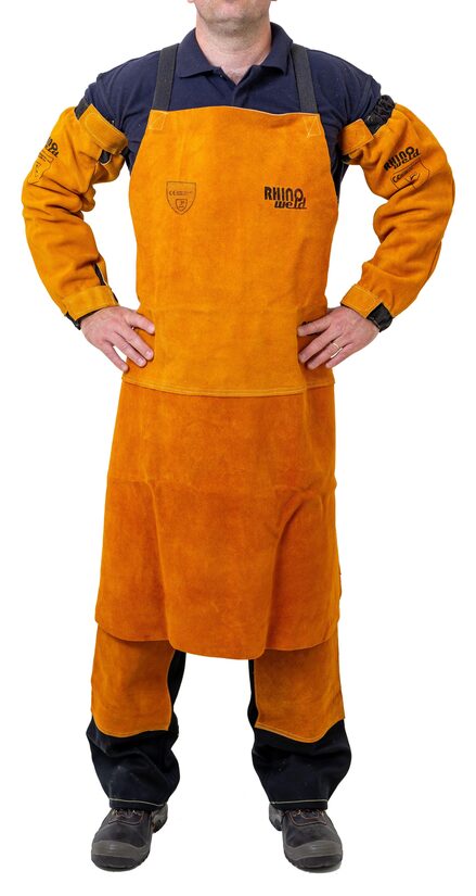 Welding apron Rhinoweld, leather 100x80 cm