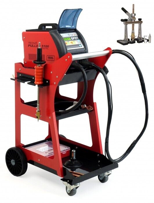 Аппарат для кузовного ремонта TECNO PULLER 5100 DIGITAL 400V + QUICKPULLER + тележка