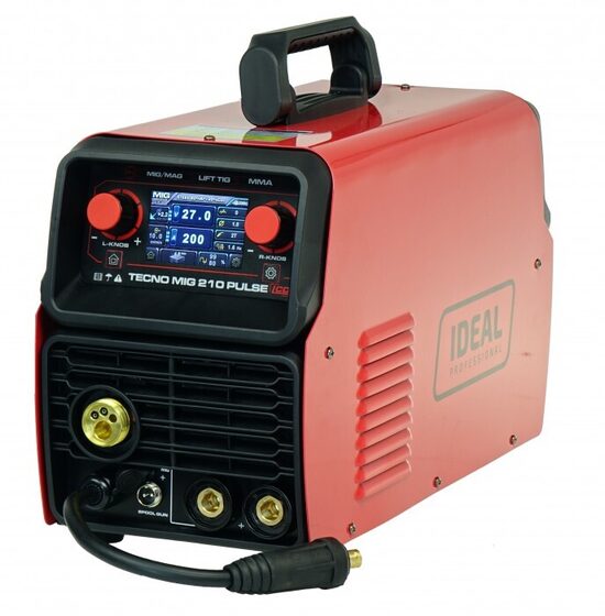 IDEAL Tecno MIG 210 DOUBLE PULSE LCD metināšanas iekārta aparāts (pusautomāts) (Welldo)