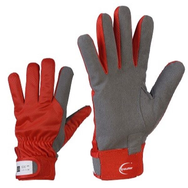 Work gloves made of non-slip original synthetic AMARA leather with adjustable cuff
