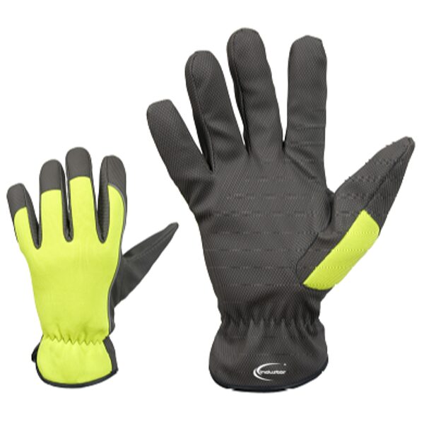 Fleece-lined synthetic leather work gloves