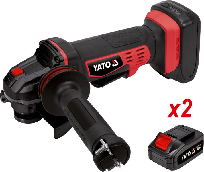 Leņķa slīpmašīna YATO 18V + 2 akumulatori YT-82828