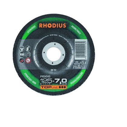 Rhodius rupjās slīpēšanas disks RS66 125x7.0x22.23