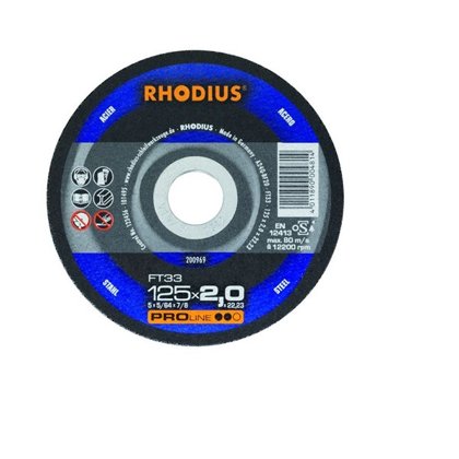 Rhodius griešanas disks FT33 125x2.0x22.23