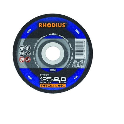 Rhodius griešanas diski FTK33 125x3.0x22.23