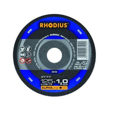 Rhodius plāns griešanas disks XT77 125x1.0x22.23