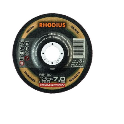 Rhodius rupjās slīpēšanas disks RS480 125x7.0x22.23