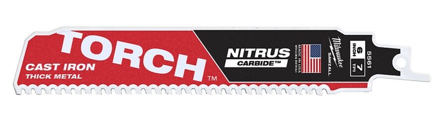 Zobenzāģa asmenis Milwaukee TORCH NITRUS CARBIDE SAWZALL 150/7TPI