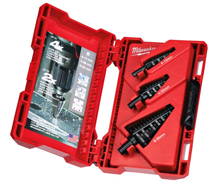 Pakāpju urbju komplekts Milwaukee  Ø 4-12 mm, 4-20 mm, 6-35 mm