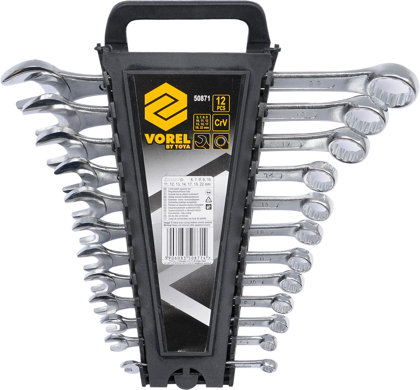 Tool combination wrench set 6-22mm 12 parts