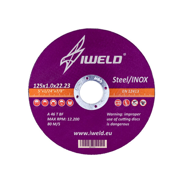 Griešanas disks metālam IWELD 125x1,0x22,2