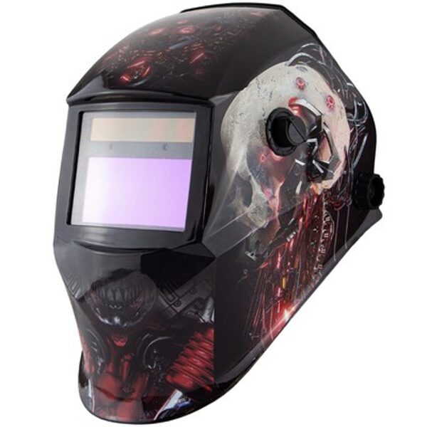 Metināšanas maska hameleons DOKA PRO 8 RC Cyberskull (REAL COLOR + DUAL LCD filter)