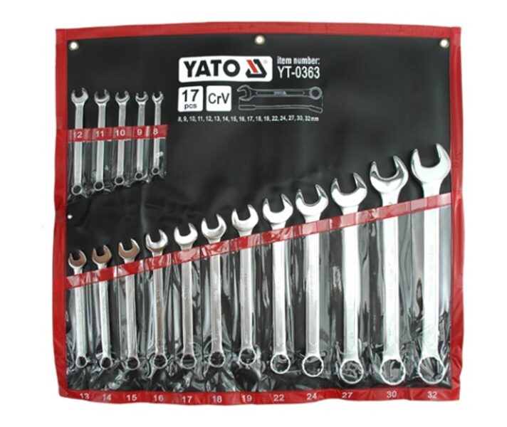YATO Tool Wrench Set 8-32mm 17 parts YT-0363