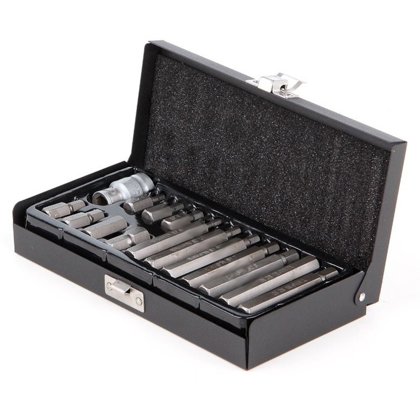 Tool bit set 1/2 HEX, 15pcs. YATO YT-0413