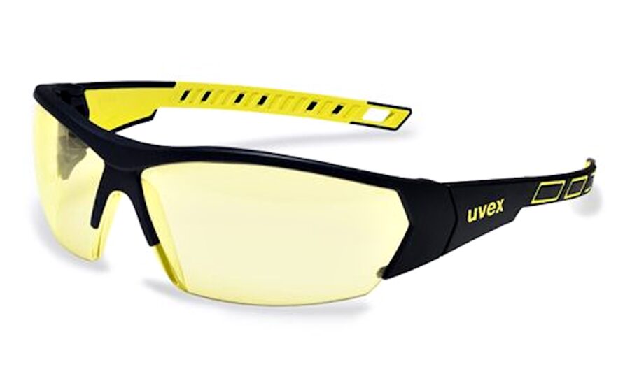 Aizsargbrilles Uvex i-Works dzeltenā lēca, Supravision Excellence pārklājums