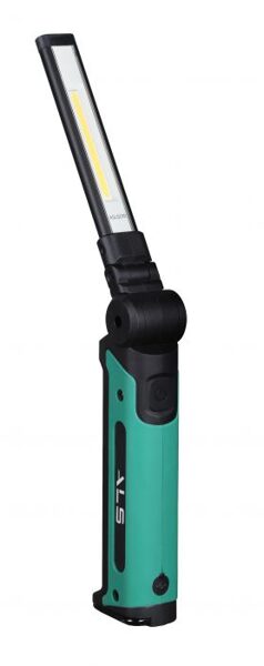 ALS 500 lm uzlādējams COB LED gaismeklis, īpaši plāns, 360° kustīga gaismas galva