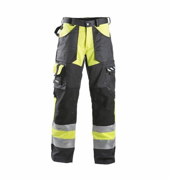 Augstas redzamības bikses 698, melnas/dzeltenas, 56. i 56, Dimex