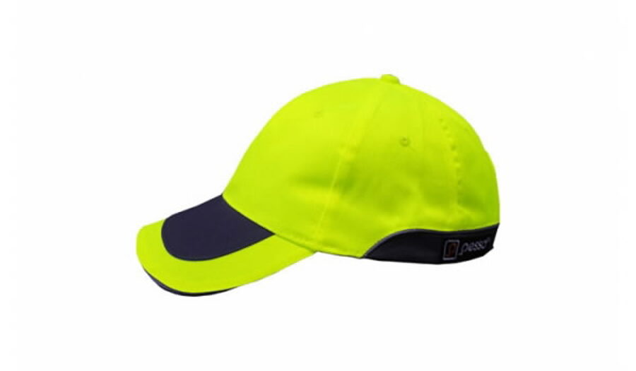 Augstas redzamības cepure, dzeltena STD, Pesso