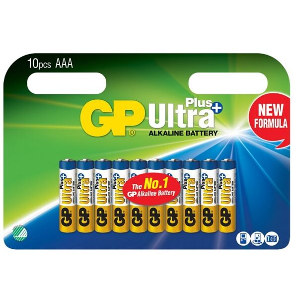 Baterijas AAA/LR03, 1,5V, Ultra Plus Alkaline, 10 gab., Gp