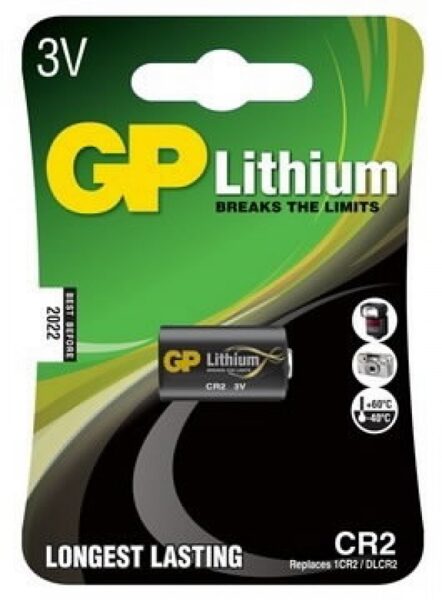 Baterijas CR2, 3V, lithium, 1 gab., Gp