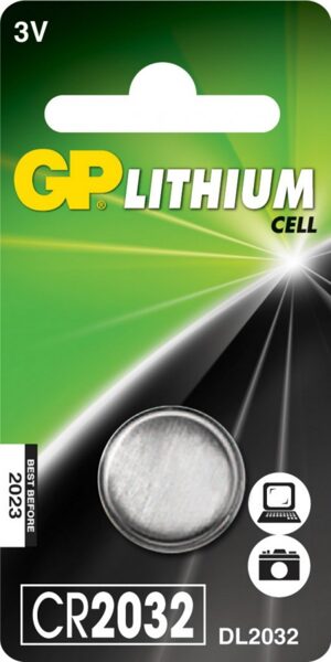 Baterijas CR2032, 3V, Lithium, 1 gab., Gp