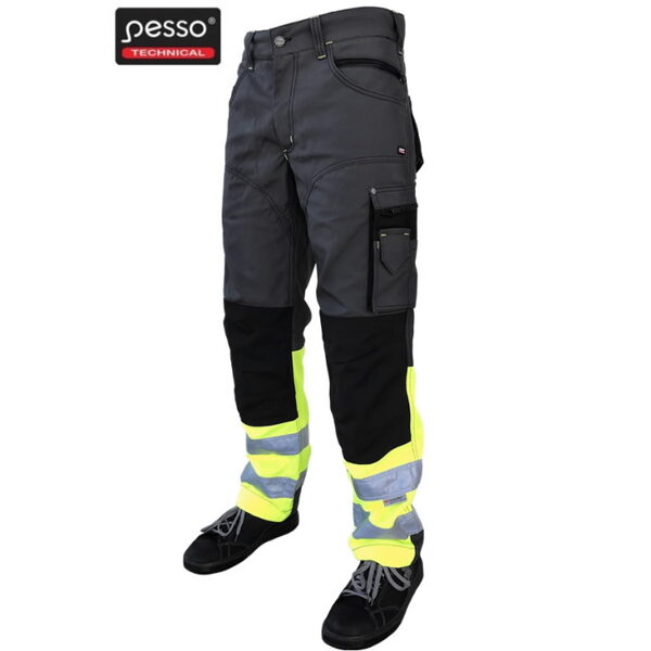Bikses KDCPG stretch Hi-vis, dark grey/yellow C52, Pesso