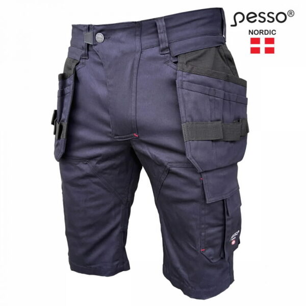 Darba apģērba šorti KS215M twill stretch, tumši zils, Pesso