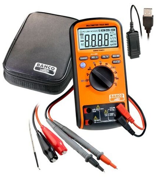 BAHCO Digital Multimeter AC and DC up to 1000, RMS