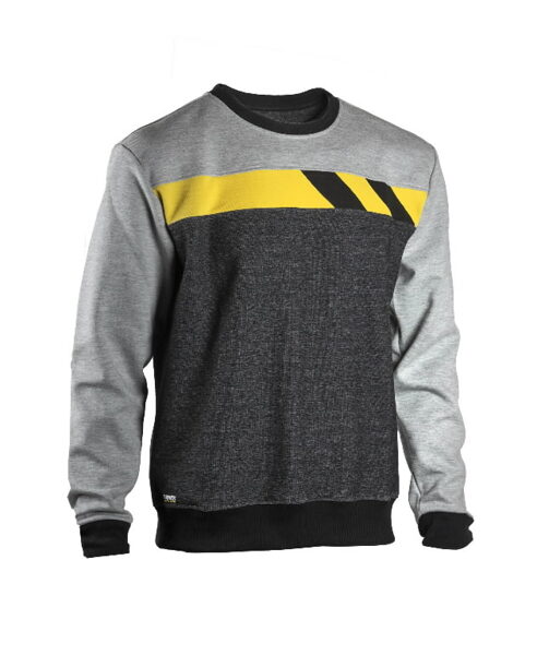 Džemperis 4558+, pelēks/gaiši pelēks/dzeltens, Dimex