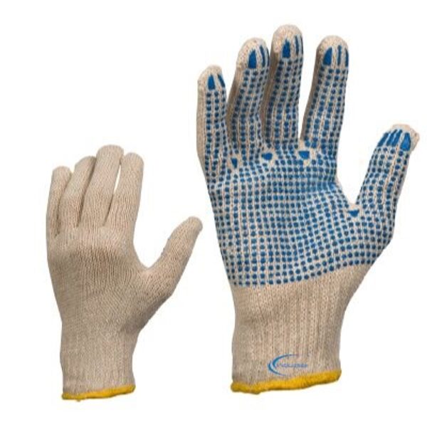 Текстильные рабочие перчатки точечное покрытие с одной стороны simple