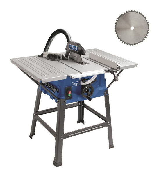 Galda zāģis HS100S, ar statīvu ar papildu zāģa asmeni, Scheppach