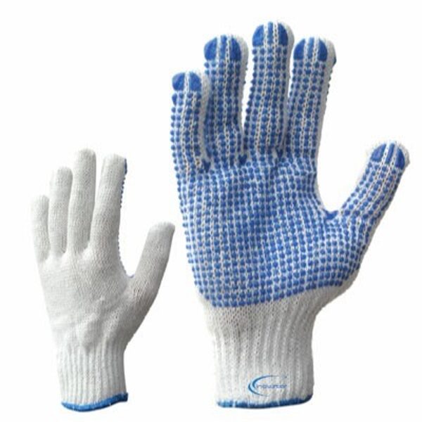 Textile work gloves dot coating on one side