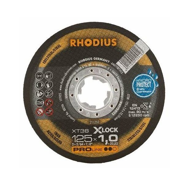 Rhodius X-Lock cutting disc XT38 125x1.0 mm.