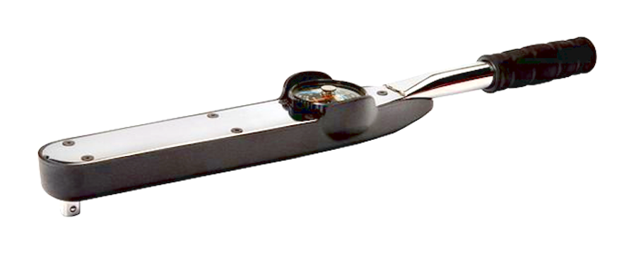 BAHCO mechanical dial torque wrench with dial, 3/8" 0-35 Nm