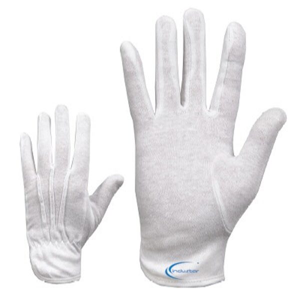 Рабочие перчатки трикотажные, белые