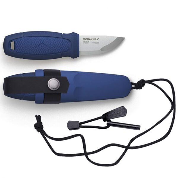 Knife with hanging sheath and torch Morakniv® Eldris Neck Knife Blue, Fire Starter Kit