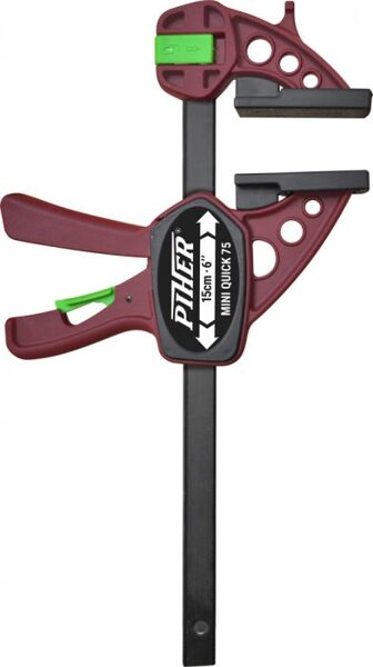 Piher vienas rokas mini ātrās fiksācijas spīles 5,5 x 15cm, maks. 75kg