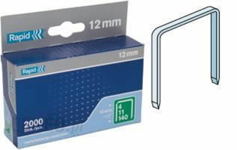 Staples 140/12 2000 pcs. 10.6x1.3 mm, green, Rapid