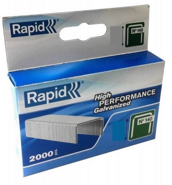 Staples 140/14 2000 pcs., 10.6x1.3 mm, green, Rapid