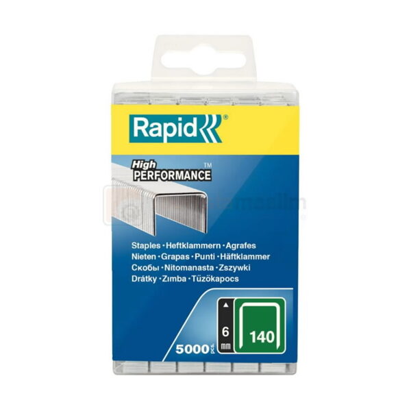Staples 140/6 5000 pcs. 10.6x1.3 mm, green, Rapid