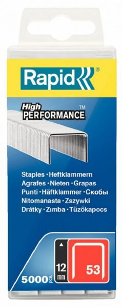 Staples 53/12 5000 pcs. 11.4x0.75-mm, red, Rapid