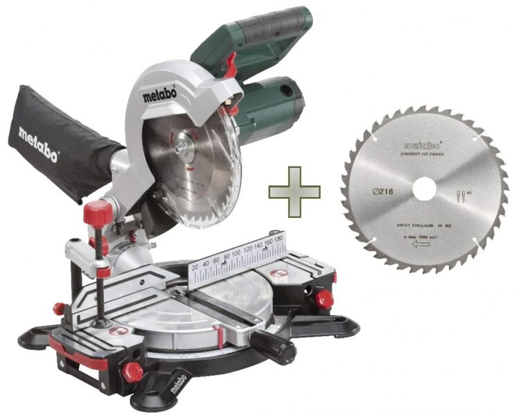 Šķērszāģis KS 216 M Lasercut + zāģripa, Metabo